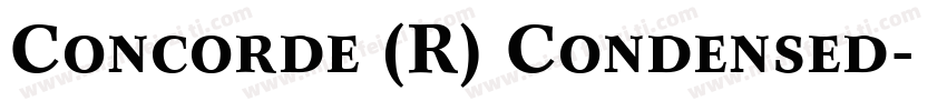 Concorde (R) Condensed字体转换